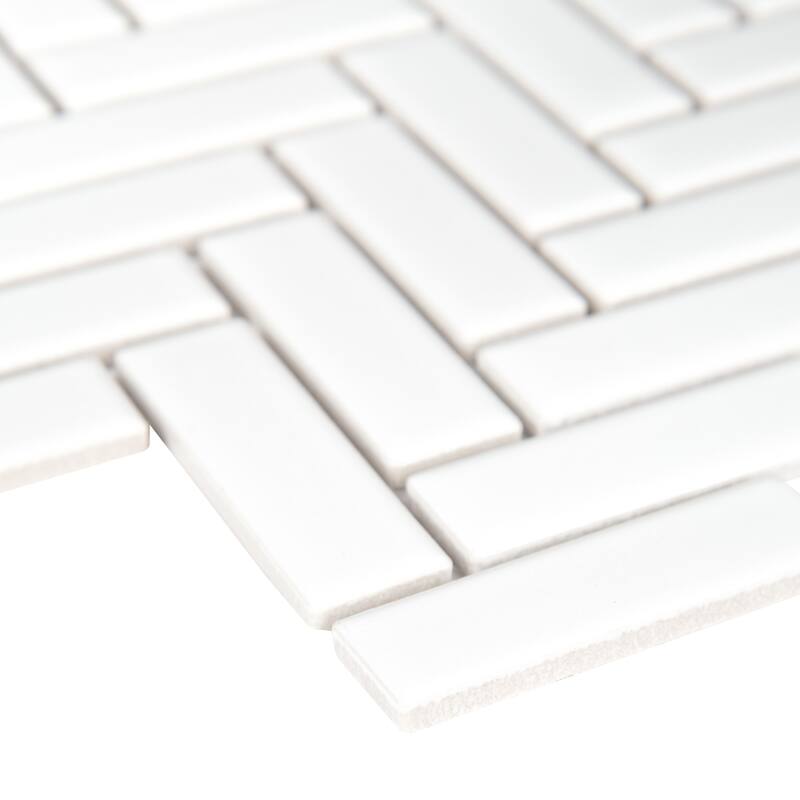 Ackland AKM-P-1X3HBG-CA 12" x 12" Ceramic and Porcelain Herringbone