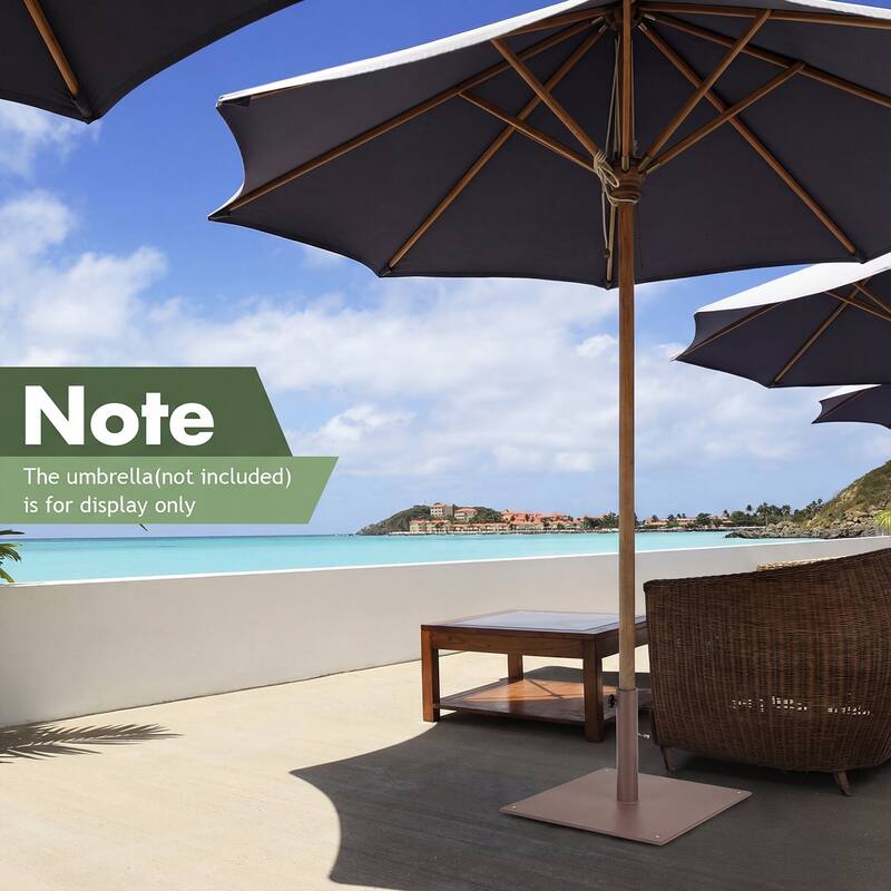 Gymax 20'' Square Patio Umbrella Base Weighted 35 LBS Outdoor Market