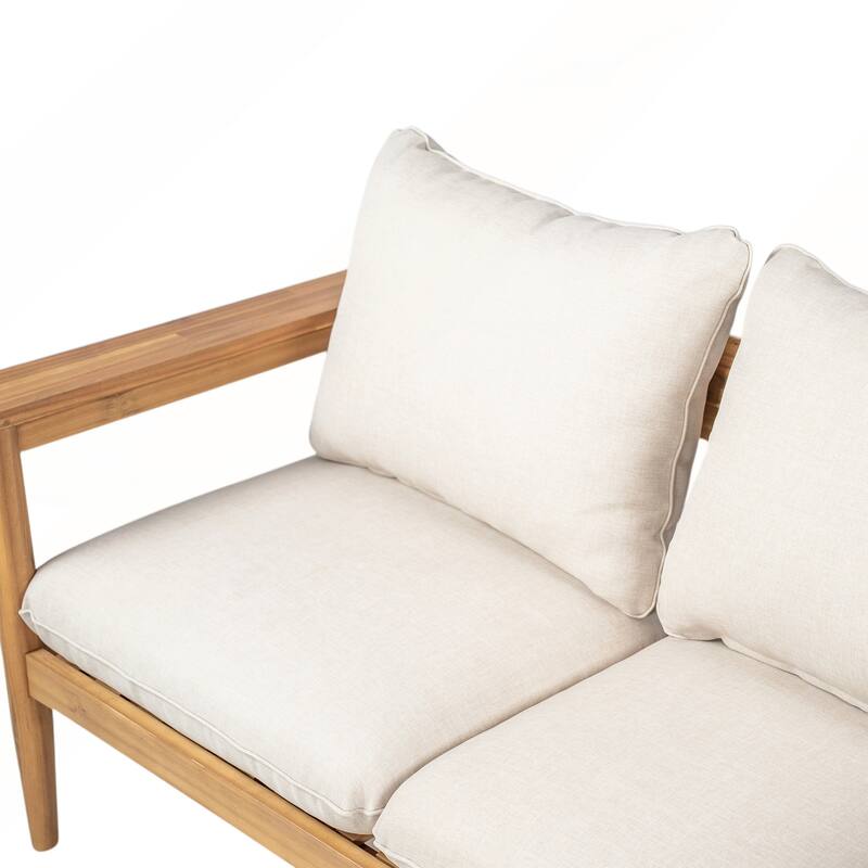 Outdoor Acacia Wood Loveseat
