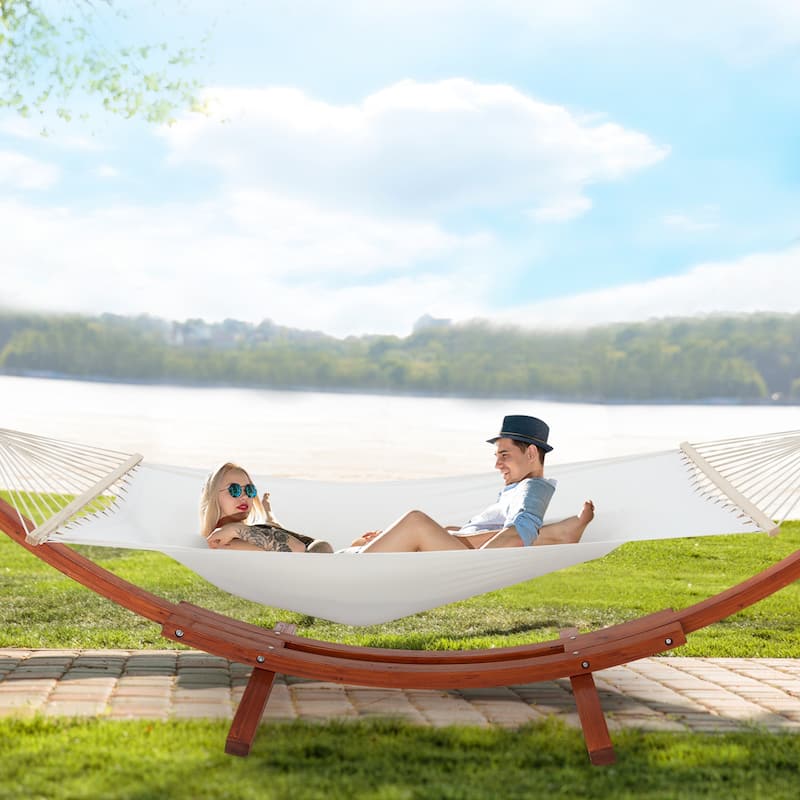AVAWING Patio Double Hammock with Stand
