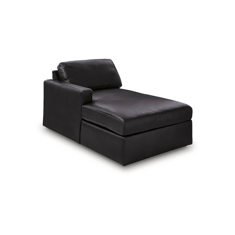 Signature Design by Ashley ModMax II Black 3-Piece Sectional Sofa Chaise - 109" W x 69" D x 36" H