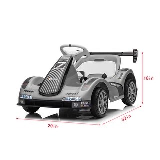 Kids Electric Ride-On Car with Safety Belt, LED Lights & Multi-Function Music Board - 12V Battery Powered