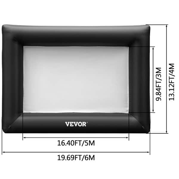 dimension image slide 0 of 2, VEVOR Inflatable Movie Screen 20/24FT Inflatable Projector Screen for outside with Air Blower