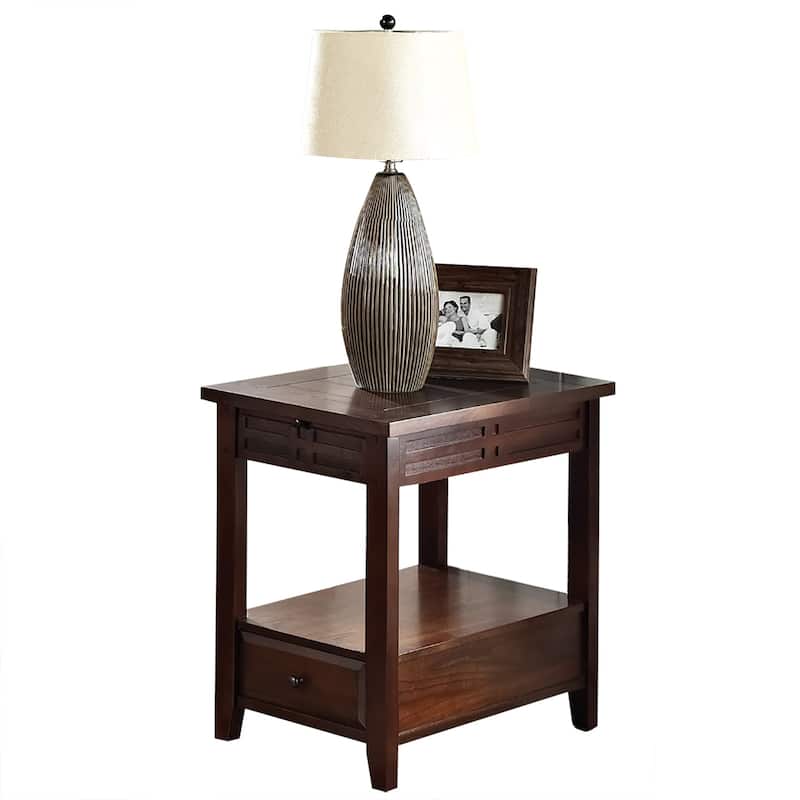 Steve Silver Vallee Mocha Cherry Chairside Table