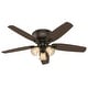 preview thumbnail 2 of 20, Hunter 52" Builder Low Profile Ceiling Fan with 3-Light Light Kit and Pull Chain - Casual, Traditional, Transitional