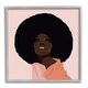 preview thumbnail 11 of 22, Stupell African American Woman Wearing Pink Glam Fashion Framed Wall Art - Brown 12 x 12 - Grey
