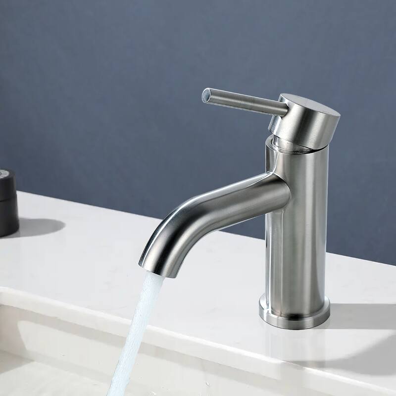 Topcraft Stainless Steel 6.7/12.2 Single Handle Single Hole Bathroom Sink Faucet