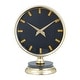 preview thumbnail 3 of 13, Gold Stainless Steel Metal Clock with Black Face