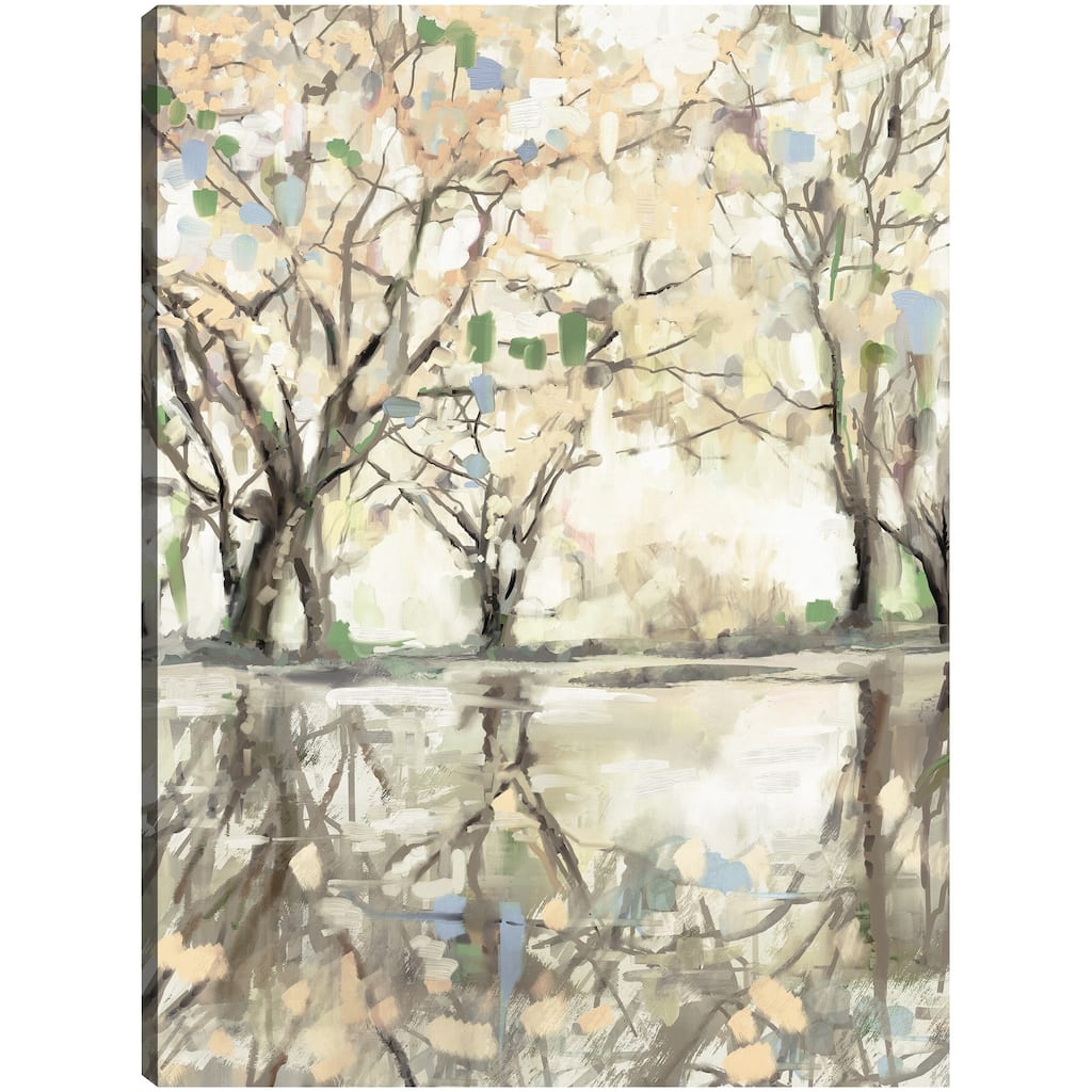 Sage Blossom Reflections By Studio Arts Canvas Art Print