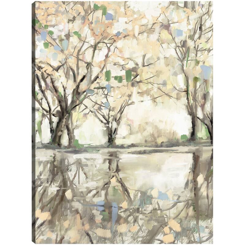 Sage Blossom Reflections By Studio Arts Canvas Art Print