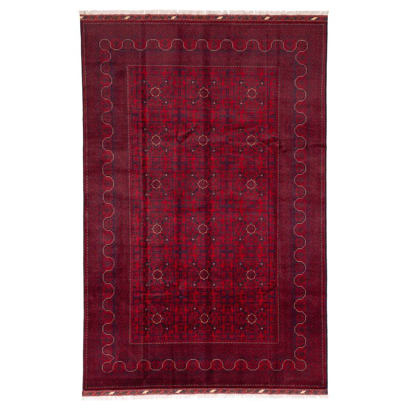ECARPETGALLERY Hand-knotted Finest Khal Mohammadi Red Wool Rug - 6'7 x 10'2