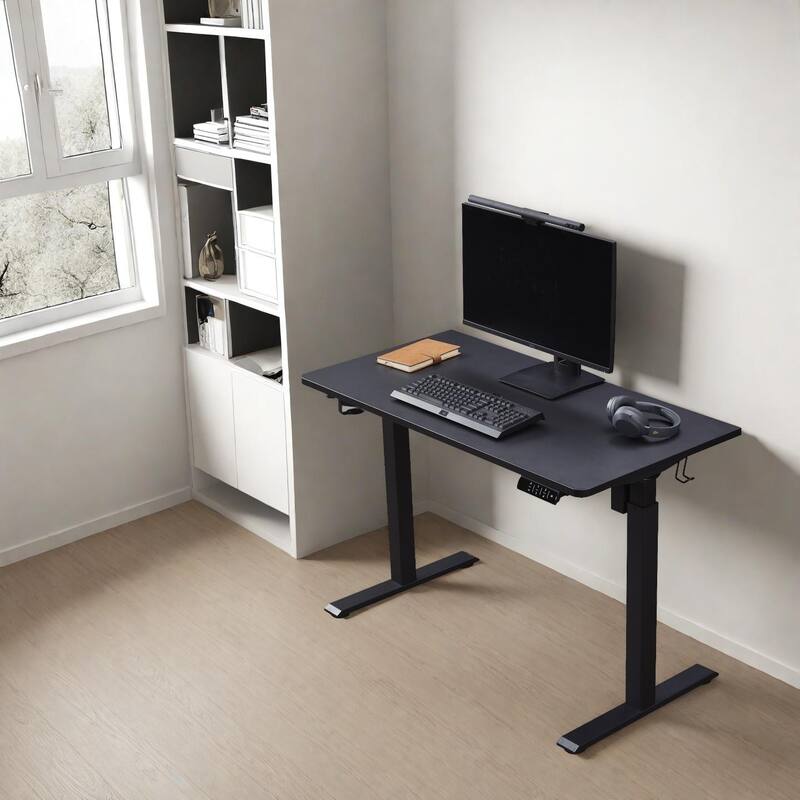 KOWO K304 Electric Standing Desk 48" Height Adjustable Workstation, Sit Stand Desk with Memory Preset for Home Office, Ergonomic - 48 - Black