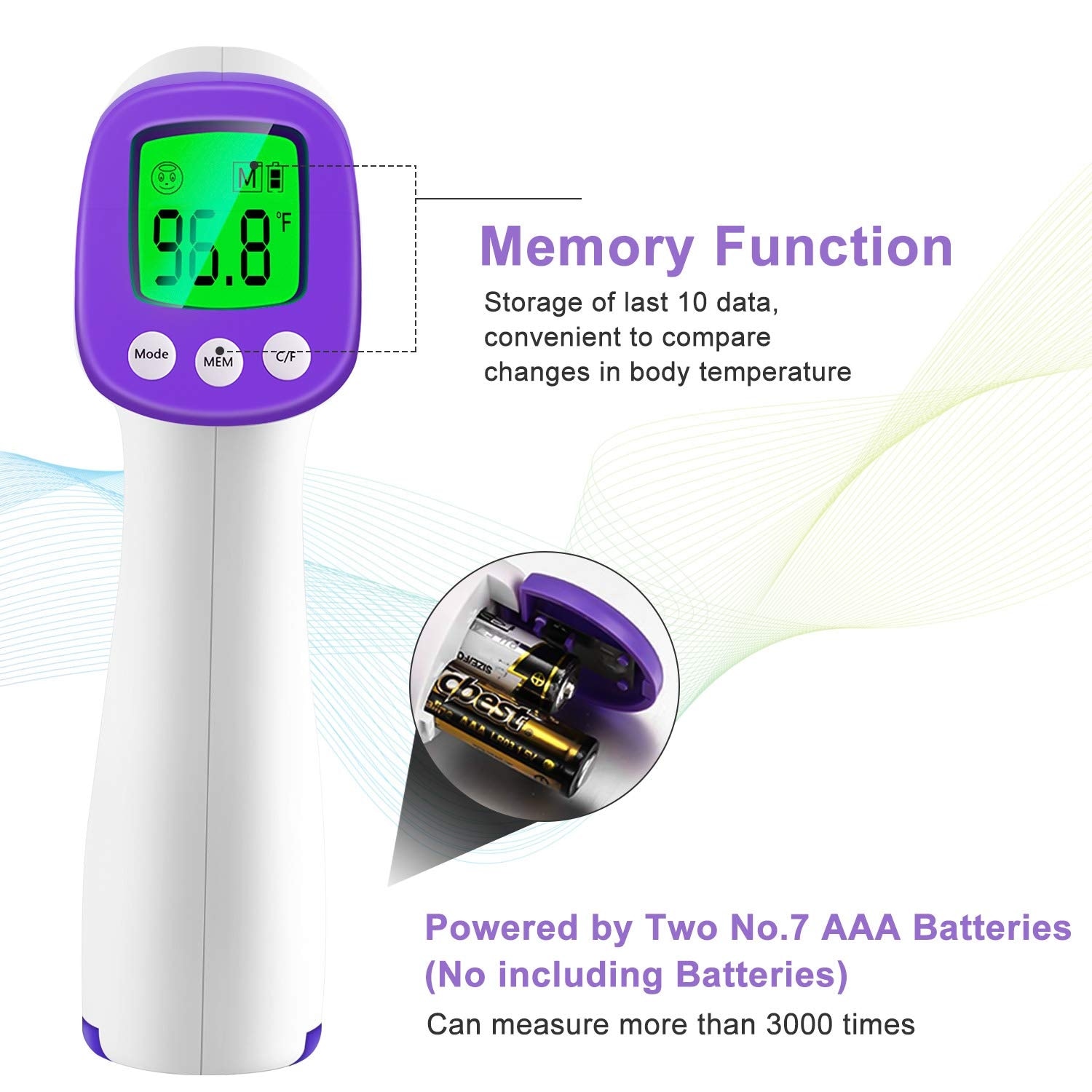 Non-Contact Forehead Thermometer for Adults, Kids, Baby Infrared Forehead Thermometer  Accurate Instant Readings No Touch - Bed Bath & Beyond - 32678904
