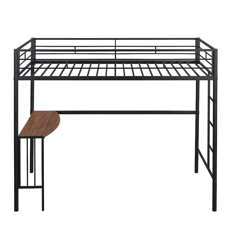 Twin Over Full Metal Bunk Bed with Desk