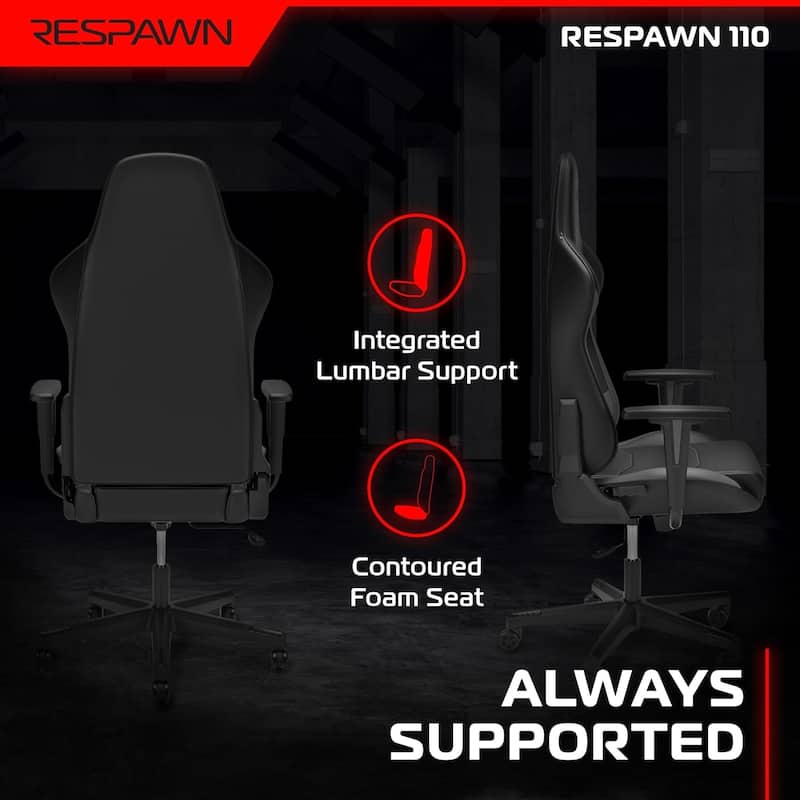 RESPAWN 110 Ergonomic Gaming Chair - Racing Style High Back PC Computer Desk Office Chair