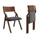 preview thumbnail 19 of 27, Set of 2 Upholstered Folding Dining Chair, Wood Frame Dining Table Guest Chair, Living Room Lounge Chair, Studio Business Chair