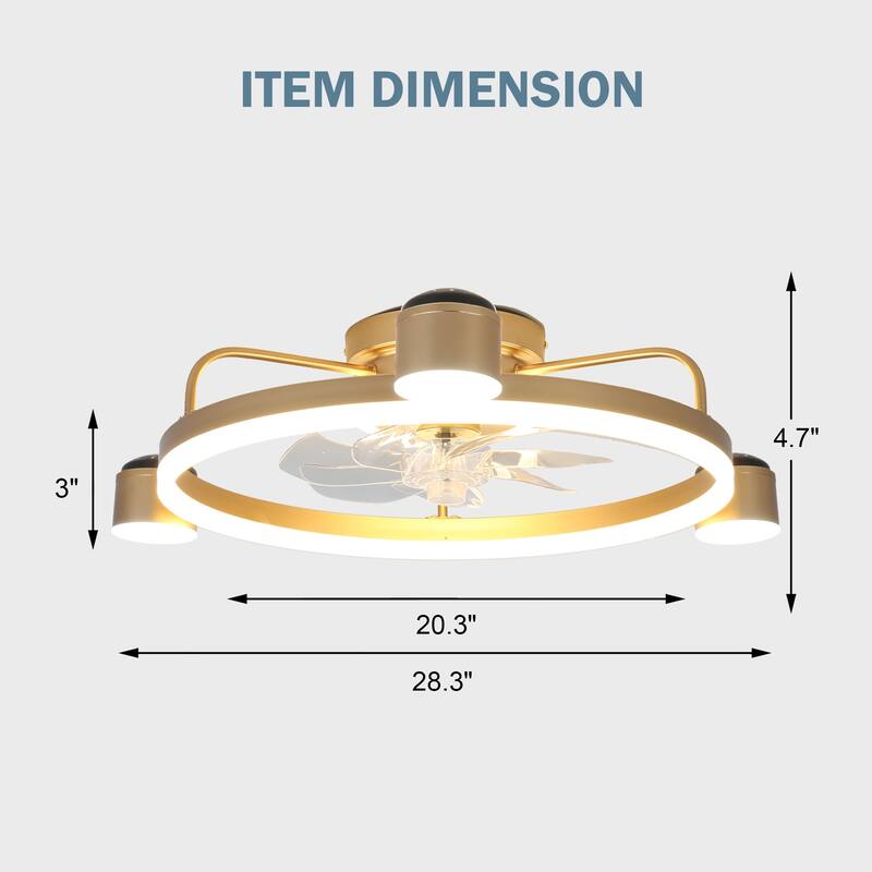 Curve Curio 3 Color Tone and 6 Fan Speed Ceiling Fan, App Control and Remote Control for Bedroom, Living Room and Dining Area