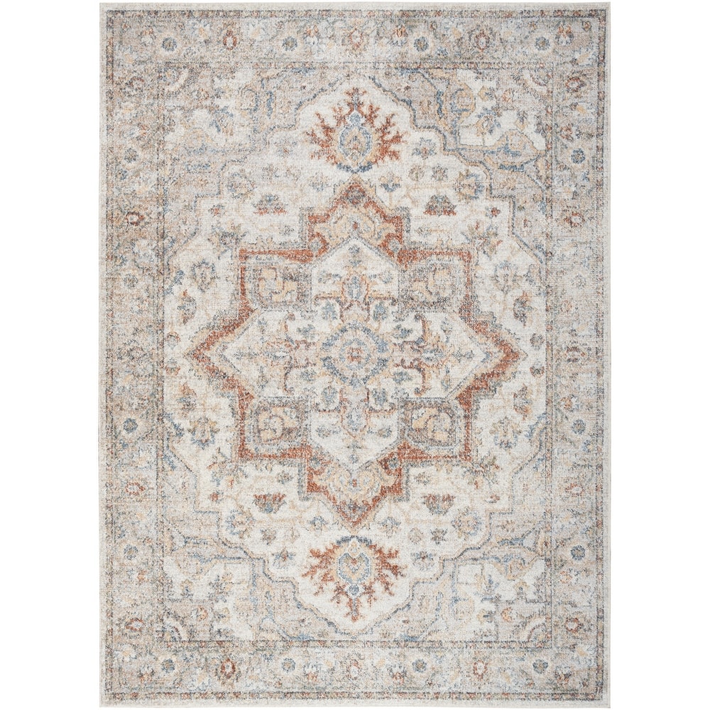 Nourison Astra Machine Washable Distressed Area Rug