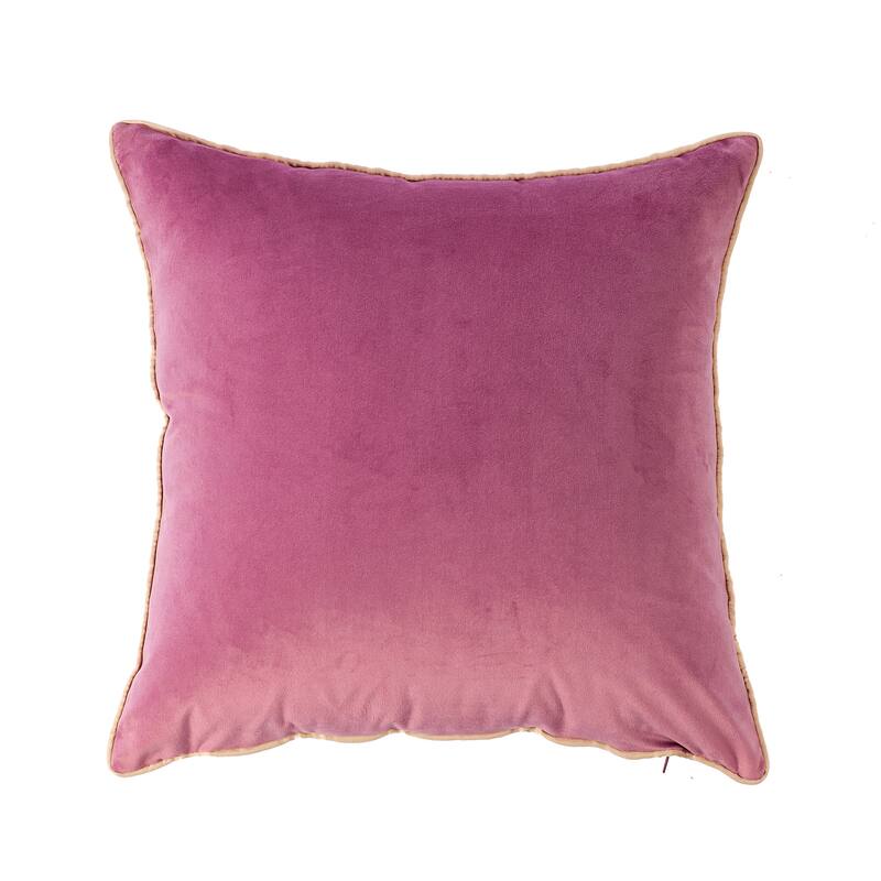 Gouchee Home Solid Velvet Mix Cushion 18 in. x 18 in. Throw Pillow