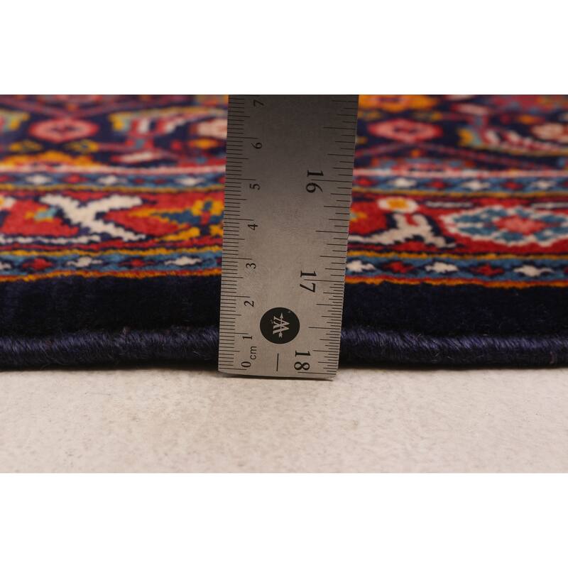 ECARPETGALLERY Hand-knotted Andelz Navy Wool Rug - 3'5 x 10'2