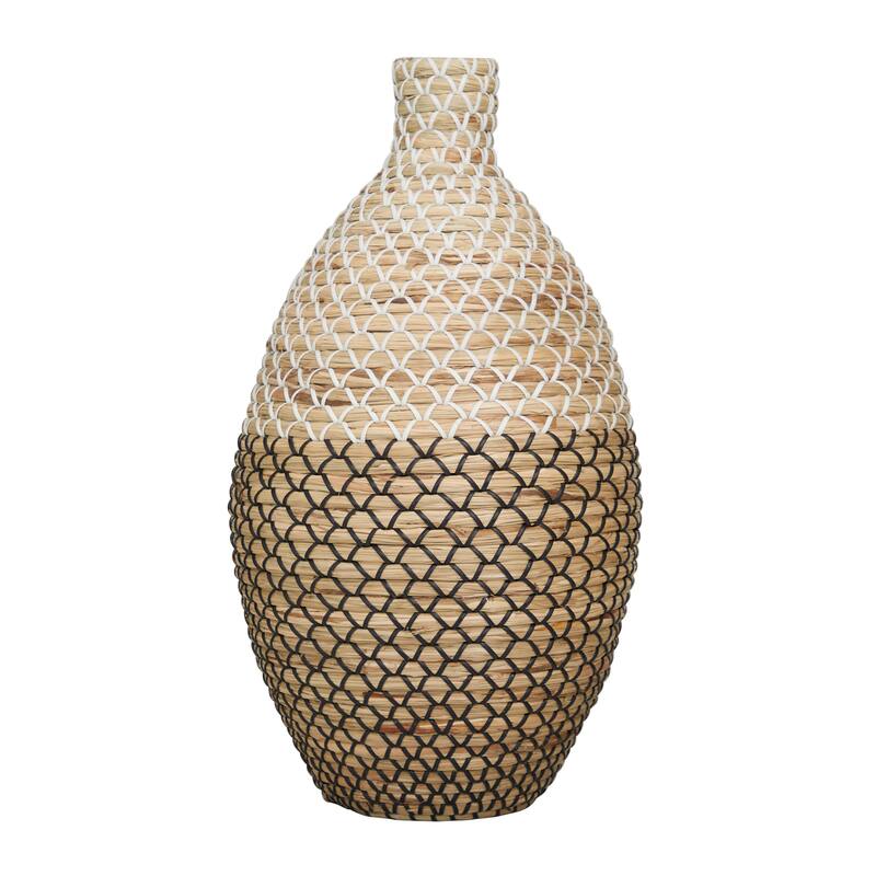 Brown Seagrass Handmade Tall Woven Floor Decorative Vase