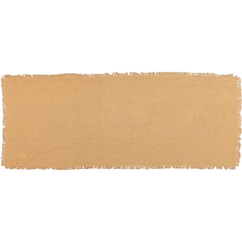 Burlap Fringed Runner