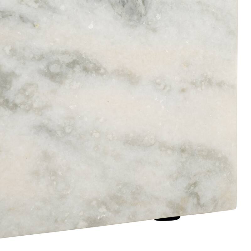 SAFAVIEH Couture Katharina Marble Plinth Accent Table - 15"W x 15"D x 18"H