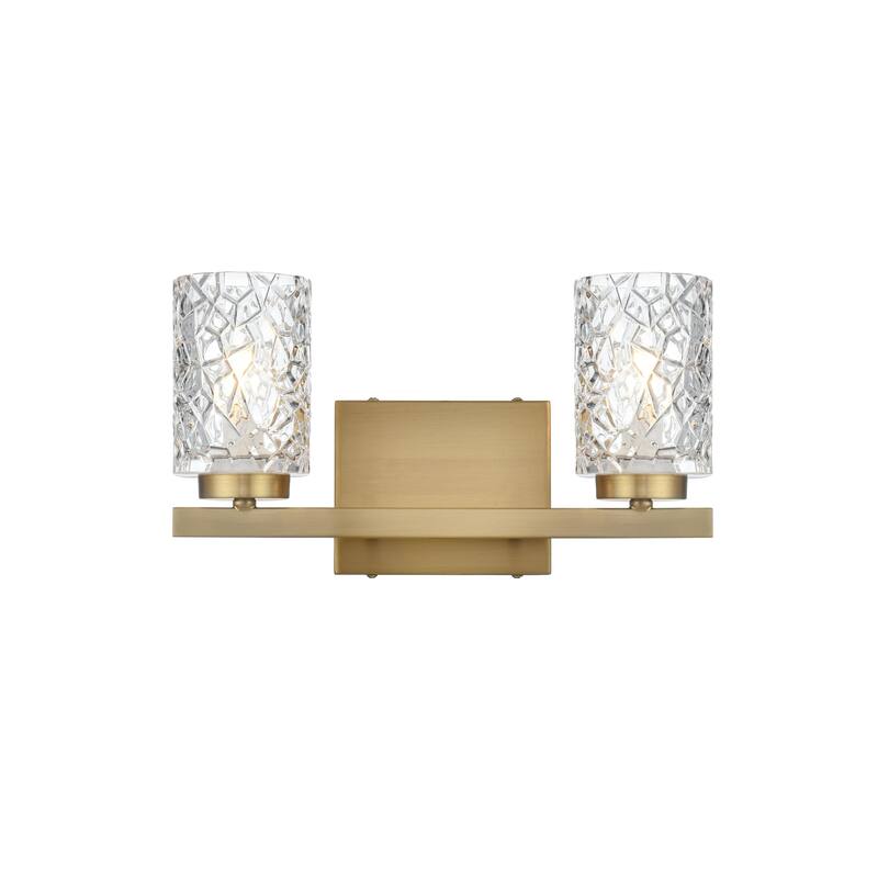 Cara 2 Light Bath Sconce with Clear Shade