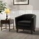 preview thumbnail 54 of 90, Axia Barrel PU Leather Accent Chair with Nailhead Trim