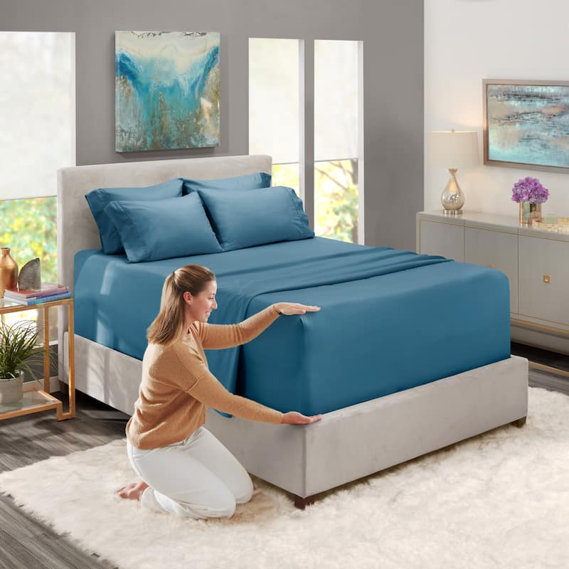 Empyrean Extra Deep Pocket Bed Sheet Set - Breathable, Super Soft Sheets with Extra Set of Pillowcases