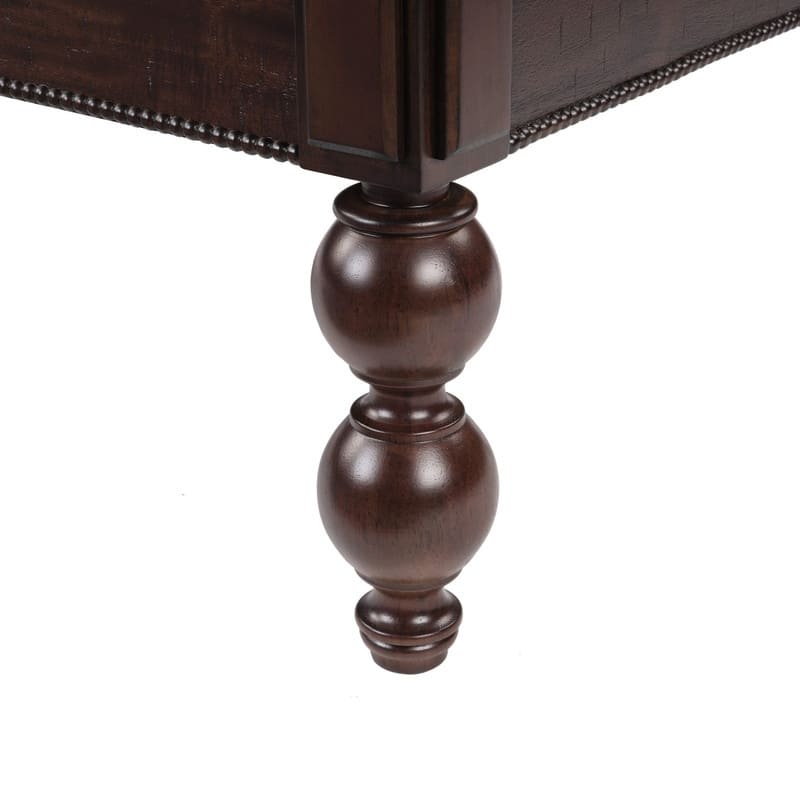 Rectangular 47" Wooden Coffee Table with Storage Drawer, Vintage Cocktail Table with Solid Wood Legs for Living Room Elegance