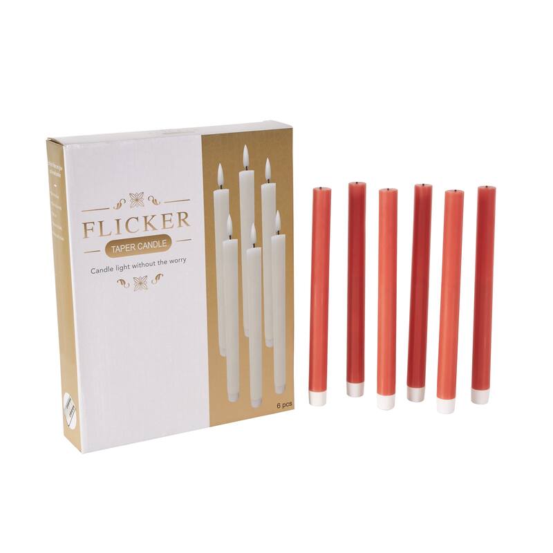 Wax Indoor Outdoor Flameless Candle with Remote Control (Set of 6)