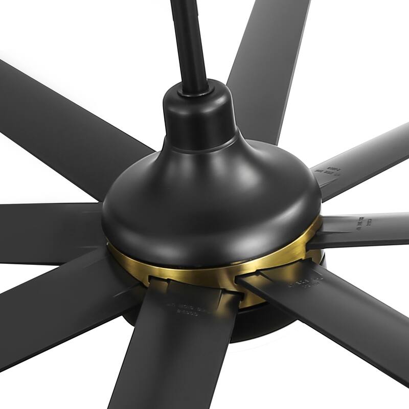72-in Gold Large Indoor Ceiling Fan with Light Remote (8-Blade)