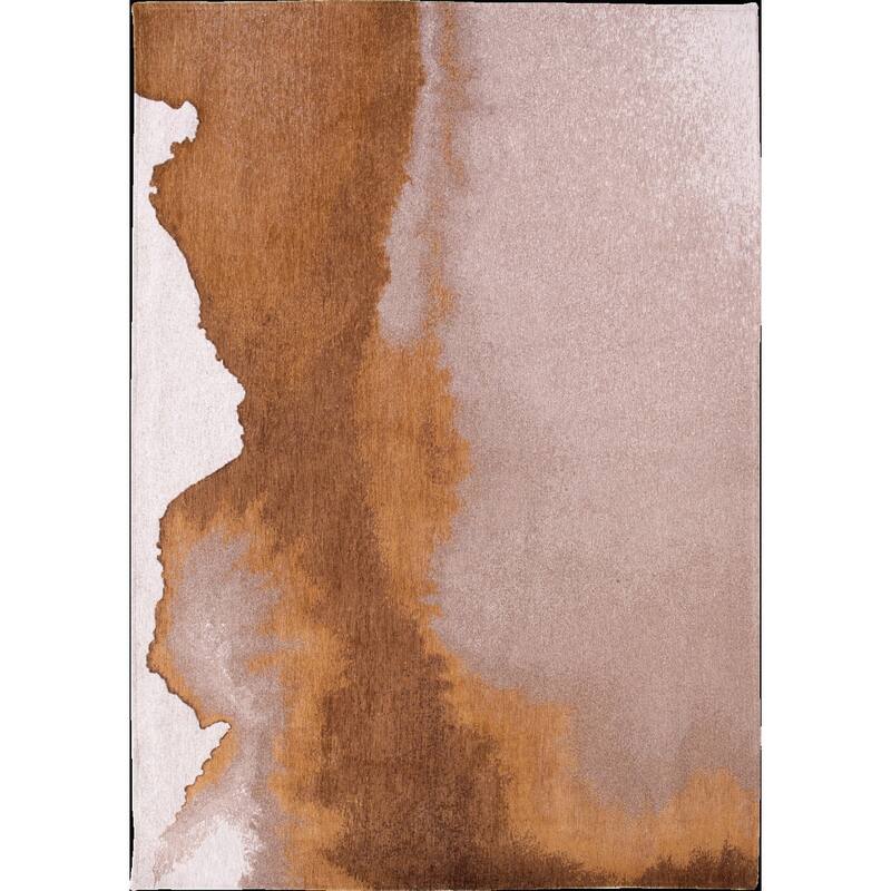 Hawa Geometric Abstract Modern Non Skid Woven Area Rug By HomeRoots - 48' X '48' X '0.12