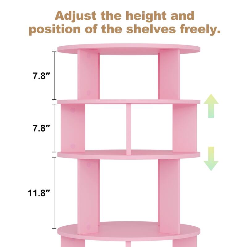16 Pair Rotating Shoe Rack Tower, Spinning Shoe Storgae Rack - 16 Pair