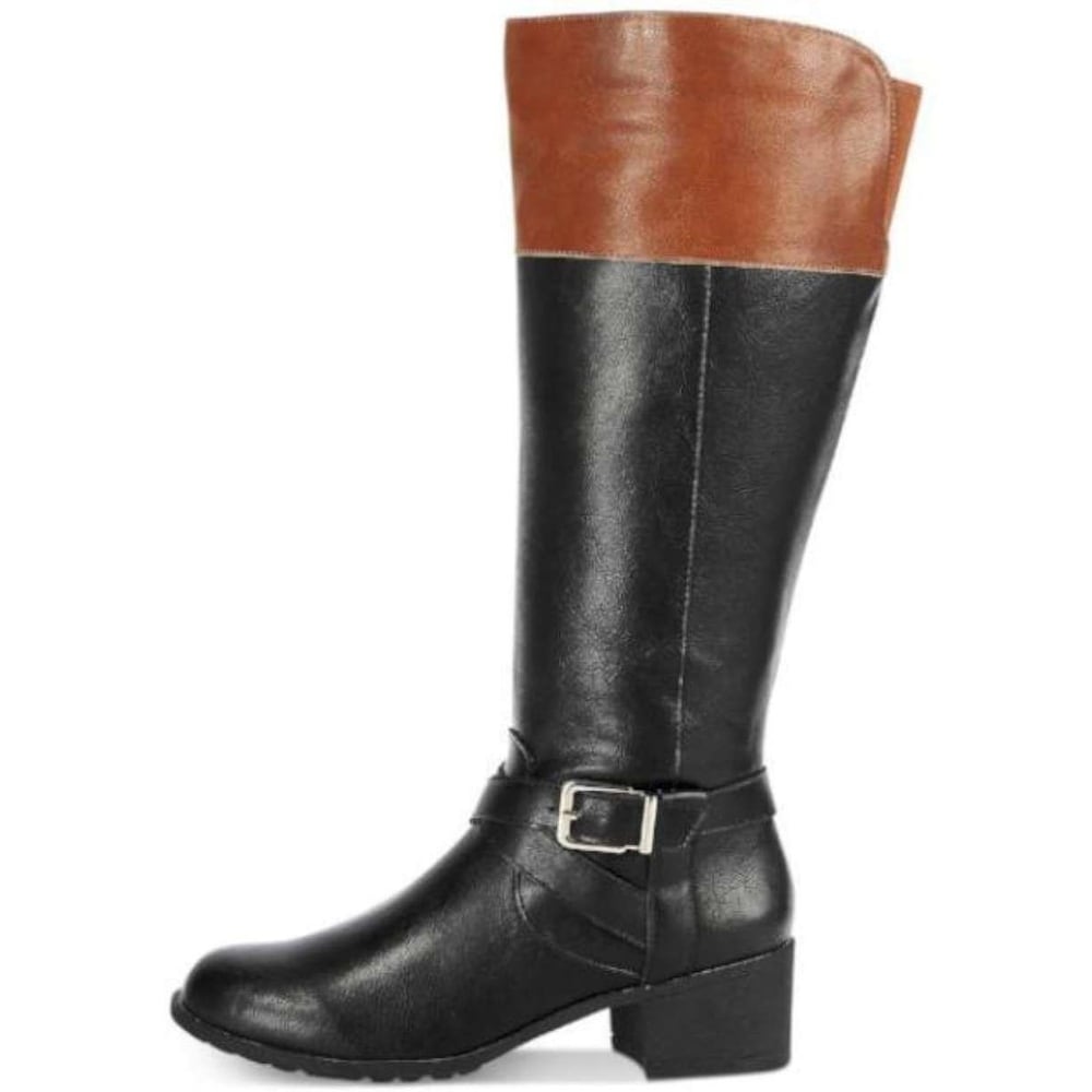 Womens Venesa Wide Calf Faux Leather Riding Boots Style /& Co