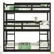 preview thumbnail 6 of 15, American Design Twin over Twin over Twin Triple Rubber Wood Bunk Bed,Kid's Triple Bed