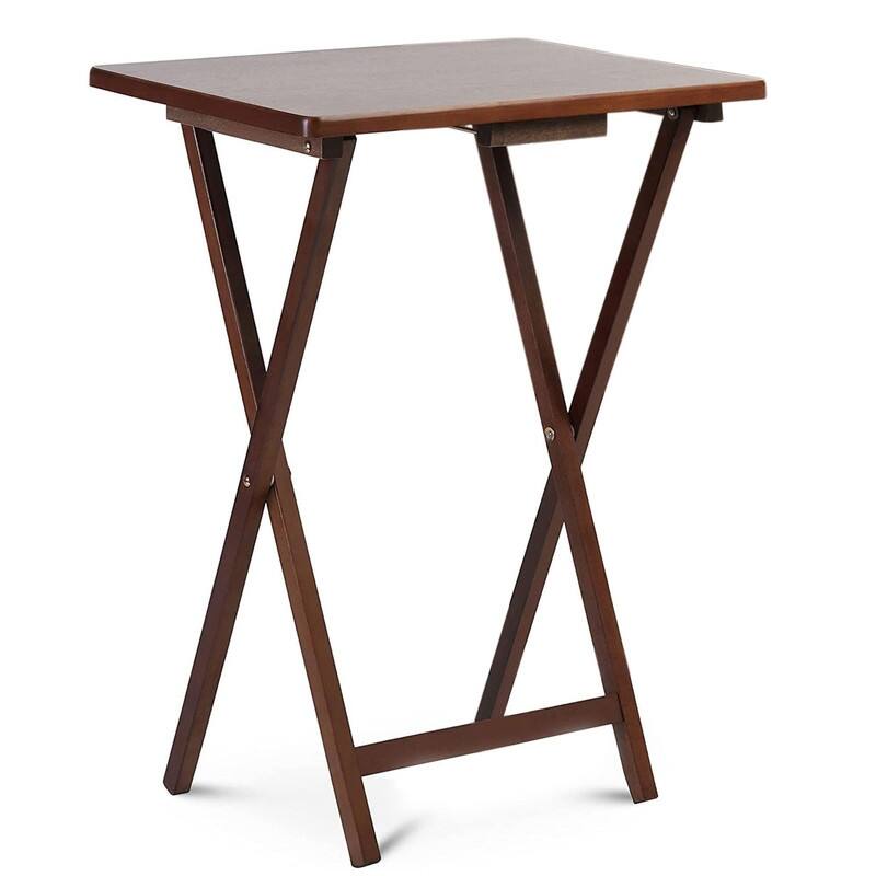 TV Tray Folding Dinner Table - Honey Oak