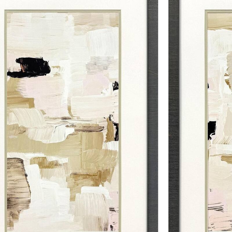 HomeRoots Set Of Two Morning Peace Brown Framed Wall Art