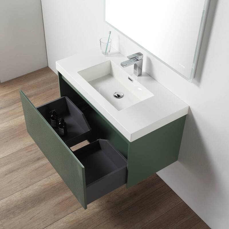 Floating Bathroom Vanity with Sink, Wall Mounted Vanity