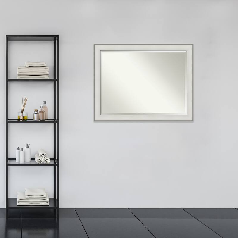 Beveled Wall Mirror - Imperial Pewter Black Frame