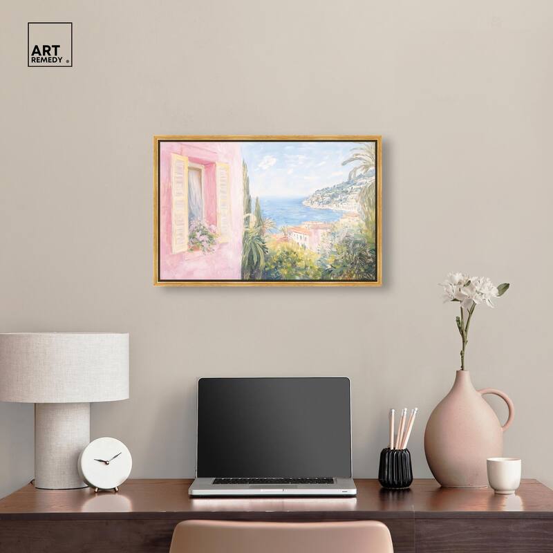 Mediterranean Pink Canvas by Art Remedy
