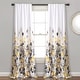 preview thumbnail 27 of 26, The Curated Nomad Luminet Flora Room Darkening Window Curtain Panel Pair 52x84 - Yellow