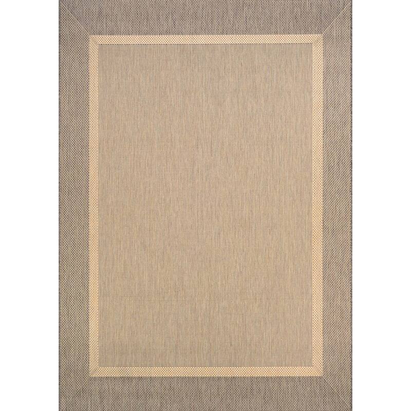 Pergola Channel Indoor/ Outdoor Area Rug - 5'10" x 9'2" - Light Brown