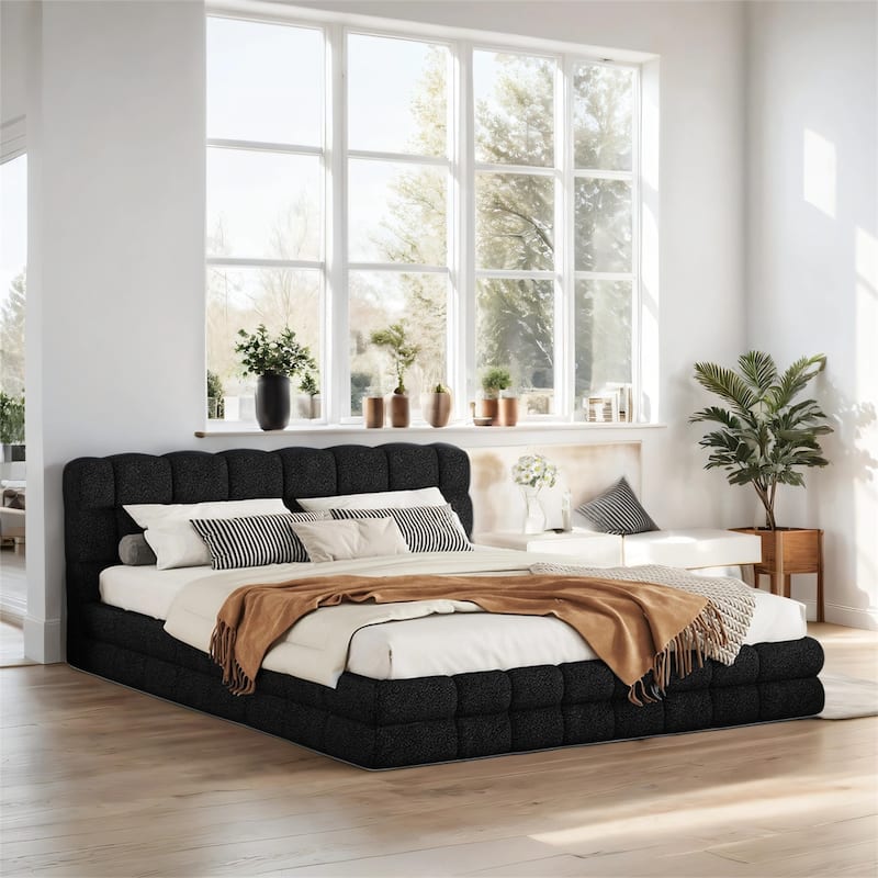 Queen Size Upholstered Platform Bed