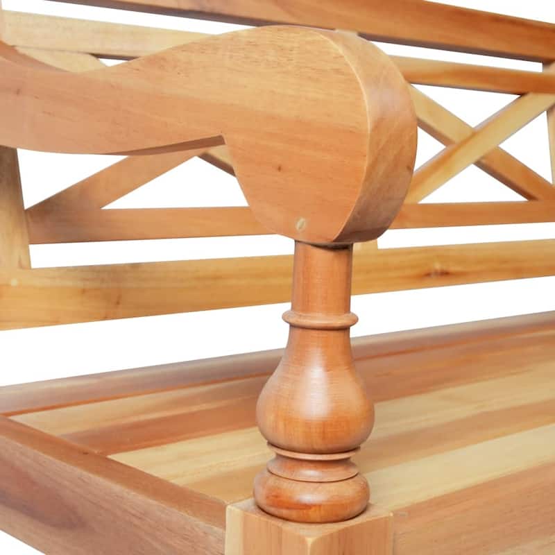 vidaXL Bench Entryway Wooden Batavia Bench for Hallway Solid Wood Mahogany