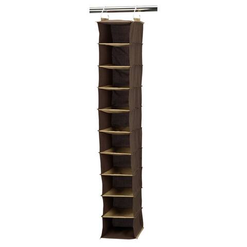 10-Shelf Wide Hanging Shoe Organizer - 12.0"L x 8.0"W x 50.0"H