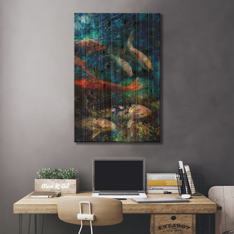 Carpe Diem Print On Wood by Iris Scott - Multi-Color