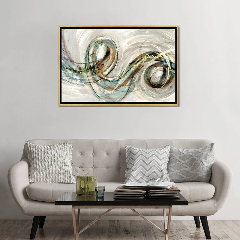 iCanvas "Swirly Whirly II" by PI Studio Framed Canvas Print