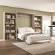 preview thumbnail 31 of 43, Pur Queen Murphy Bed with 2 Storage Units (137W) by Bestar Rustic Brown